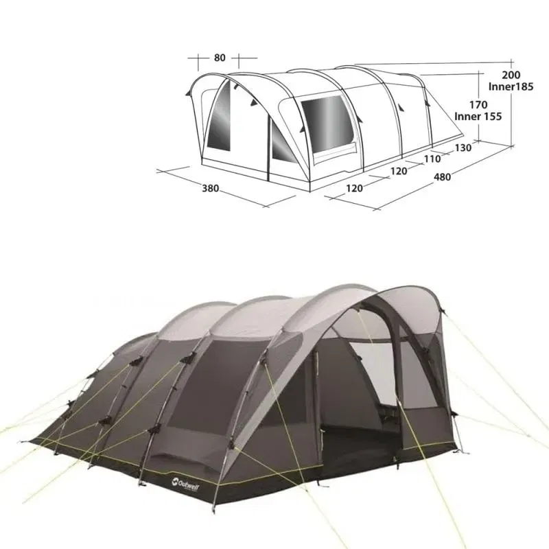 Outwell 6 Personen Tunnelzelt Lawndale 6 Familienzelt für 450,49 € inkl. Versand
