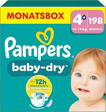 Pampers Baby-Dry Größe 3 222 Windeln 6kg-10kg (Bis zu 100% Auslaufschutz & Komfort die ganze Nacht) ab 35,49 € inkl. Prime-Versand (statt 49,00 €)