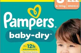 Pampers Baby-Dry Größe 3 222 Windeln 6kg-10kg (Bis zu 100% Auslaufschutz & Komfort die ganze Nacht) ab 37,45 € inkl. Prime-Versand (statt 49,95 €)