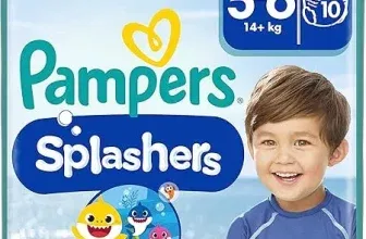 Pampers Windeln Größe 5-6 Splashers für sicheren Schutz im Wasser (10 Stück Einweg-Schwimmwindeln Shark Limited Edition) ab 4,74 € inkl. Prime-Versand (statt 6,99 €)