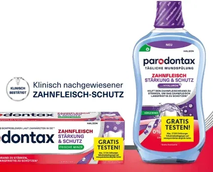 Testet jetzt kostenlos: parodontax ZAHNFLEISCH STÄRKUNG & SCHUTZ Zahnpflegeprodukte