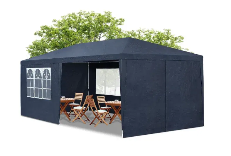 Partyzelt 3X6 m – (Gartenzelt mit Dach Seitenteile Heringe Seile & Zubehör) für 51,00€ inkl. Versand (statt 76,00 €)