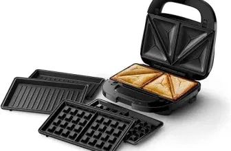 Philips 5000-Serie 3-in-1 Sandwichmaker – Sandwiches Waffeln und Paninis Antihaftbeschichtete austauschbare Platten 750W Schwarz (HD235080) für 39,90 € inkl. Versand (statt 43,99 €)
