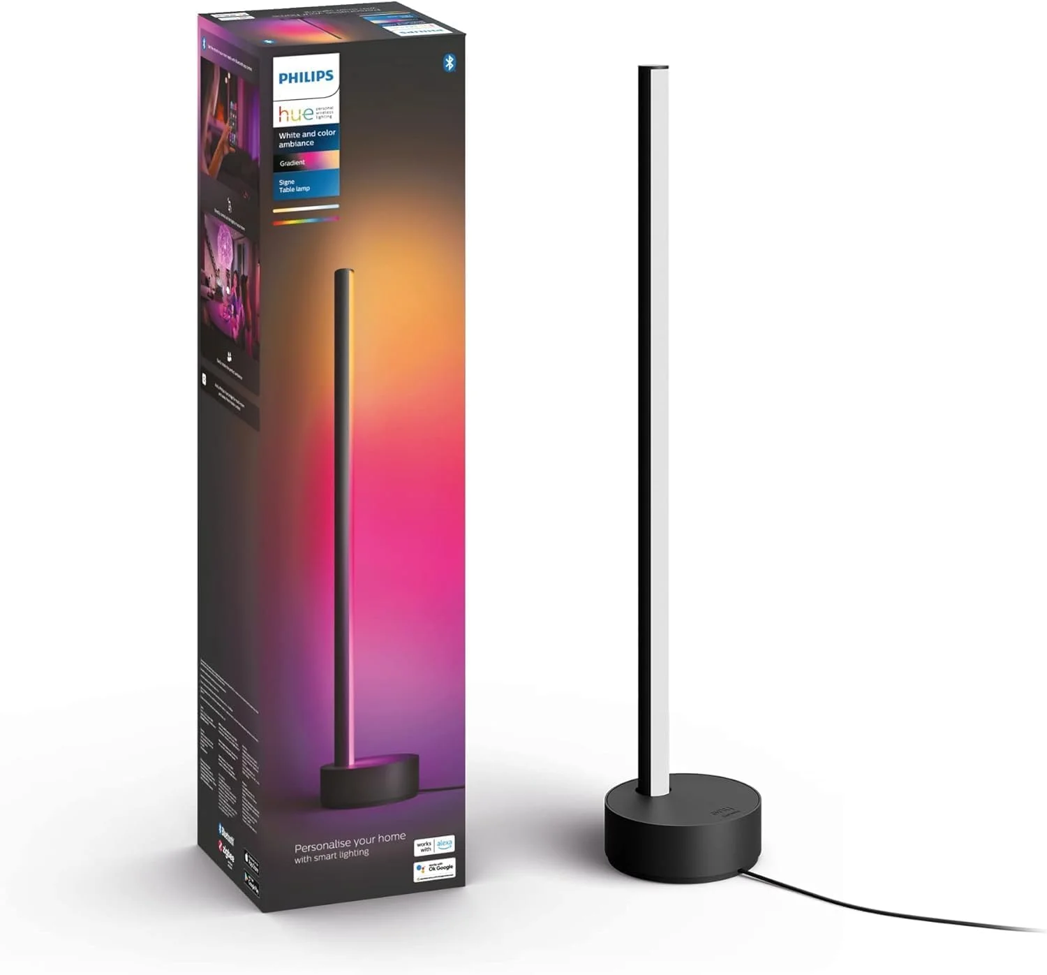 2x Philips Hue White & Color Ambiance Gradient Signe LED Tischleuchte (1.040 lm,dimmbar)