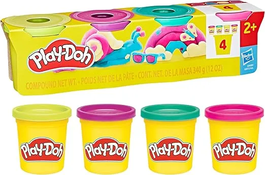 Play-Doh 4er-Pack kräftige Farben à 85 g für 2,99 € inkl. Prime-Versand (statt 4,99 €)