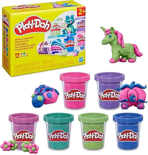 Play-Doh 6er-Pack Funkelknete für 5,00 € inkl. Prime-Versand (statt 9,85 €)