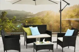 Polyrattan Sitzgruppe Fort Myers (4-teiliges Gartenmöbel-Set mit mediterraner Optik) für 84,99 € inkl. Versand (statt 120,00 €)