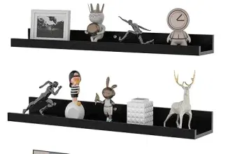 RLAVBL Wandregal 5er Set (2 Stück 30cm + 3 Stück 60cm Schwarz) für 20,00 € inkl. Prime-Versand (statt 36,99 €)