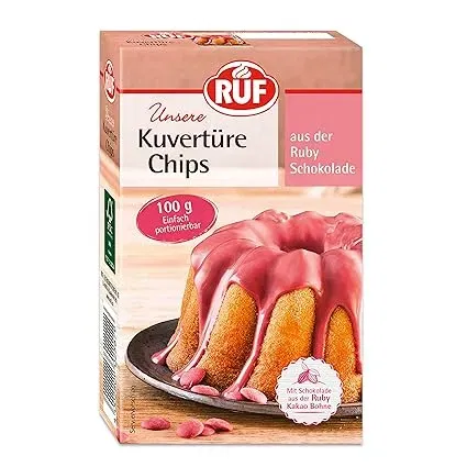 RUF Ruby Kuvertüre-Chips Rosa Schokolade (1x100g) ab 2,54 € inkl. Prime-Versand (statt 3,58 €)