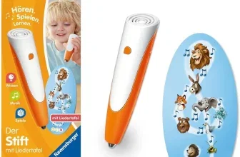 Ravensburger tiptoi Stift mit Liedertafel, Verpackung und USB-Kabel