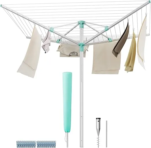 SONGMICS Wäschespinne höhenverstellbar (60 m Wäscheleine für 6 Waschmaschinenladungen) für 49,29 € inkl. Versand (statt 85,00 €)