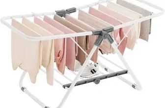 SONGMICS Wäscheständer klein Faltbare Standtrockner mit 2 Flügeln platzsparend Metall 44 x 101 x 54 cm wolkenweiß für 15,25 € inkl. Prime-Versand (statt 19,99 €)