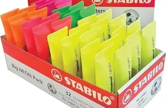 Fehler? STABILO Textmarker NEON (32er Pack – mit 5 verschiedenen Farben) für 5,14 € inkl. Prime-Versand (statt 21,84 €)