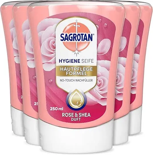 Sagrotan No-Touch Nachfüller Rose und Shea (5x250ml) ab 12,27 € inkl. Prime-Versand (statt 16,45 €)