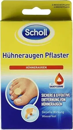 Scholl Hühneraugenpflaster zum Hühneraugen Entfernen (dermatologisch getestet und wasserfest 8 stück) ab 2,63 € inkl. Prime-Versand (statt 3,99 €)