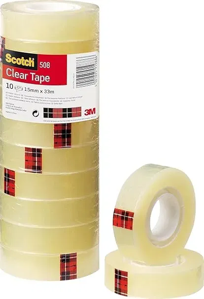 Scotch Transparentes Klebeband 508-10 Rollen – 15mm x 33m – Durchsichtiges Allzweckband für Schule Heim und Büro für 3,49 € inkl. Prime-Versand (statt 4,98 €)