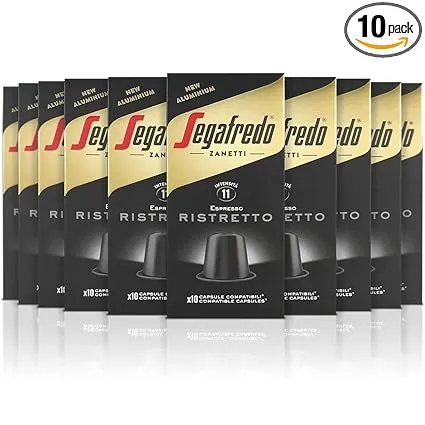 Segafredo Zanetti Aluminiumkapseln kompatibel mit Nespresso®* Ristretto (10 Boxen mit je 10 Kapseln) ab 21,53 € inkl. Prime-Versand (statt 34,90 €)