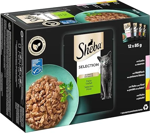 Sheba Selection in Sauce Katzennassfutter – Feine Vielfalt (48 Portionsbeutel à 85g) ab 17,96 € inkl. Prime-Versand (statt 23,00 €)