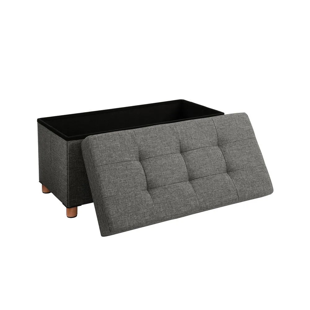 Songmics Sitztruhe mit Holzfüßen Dunkelgrau für 28,99 € inkl. Versand