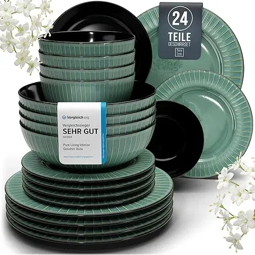 Steingut Geschirrset Tokyo (6 Pers. 24-tlg) für 49,95 € inkl. Versand (statt 124,95 €)