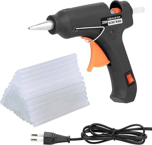 TNOMSNO Heißklebepistole 20W (60 Stück Heißklebesticks 7mm x 100mm) für 4,59 € inkl. Prime-Versand (statt 6,99 €)