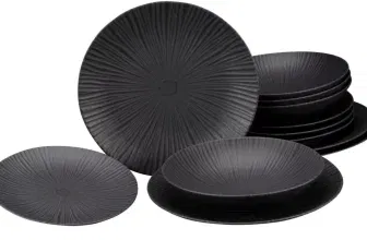 Creatable Tafelservice Vesuvio Black in Schwarz (12-teilig) für 31,95 € inkl. Versand (statt 44,20 €)