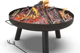 VOUNOT Feuerschale Ø 60 cm Schwarz (Ø 60 cm Schwarz) für 31,82 € inkl. Prime-Versand (statt 48,00 €)