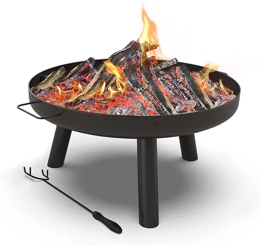 VOUNOT Feuerschale  Ø 60 cm Schwarz (Ø 60 cm Schwarz) für 31,82 € inkl. Prime-Versand (statt 48,00 €)