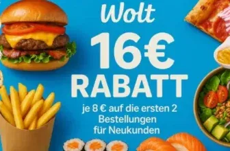 16€ Gutschein für Wolt: 2x 8€ sparen [ ab dem 01.09 Neukunden]