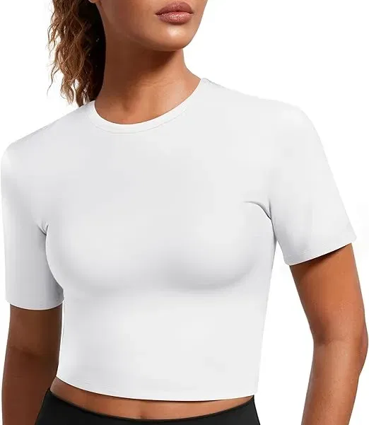 Weardear Damen Sportshirt Kurzarmshirt Slim Fit (4 Farben, Gr. S bis XXL) für 11,39 € inkl. Prime-Versand (statt 18,99 €)
