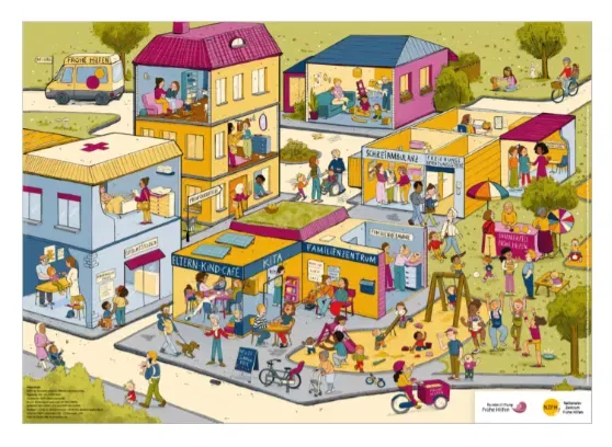 Gratis Wimmelbild-Plakat Frühe Hilfen [max 5 Stück]