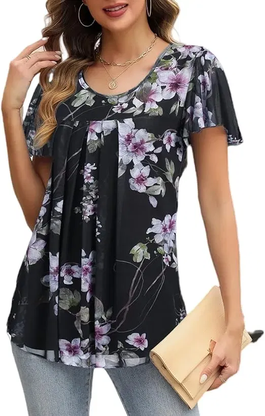 Zeagoo Damen Bluse mit Rüschenärmel (Gr. S bis 3XL) für 12,49 € inkl. Prime-Versand
