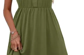 Zeagoo Damen Sommerkleid mit V-Ausschnitt (6 Farben, Gr. S bis XXL) für 14,99 € inkl. Prime-Versand (statt 29,99 €)