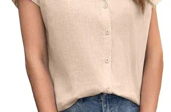 Zeagoo Lässige Damen Kurzarm Bluse (7 Farben, Gr. S bis XXL) für 14,99 € inkl. Prime-Versand (statt 24,99 €)