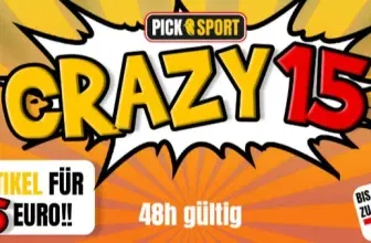 Picksport Festpreis Sale: 150 Produkte für je 15 € zzgl. 4,99 € Versand + 5,5 % Newsletter-Rabatt