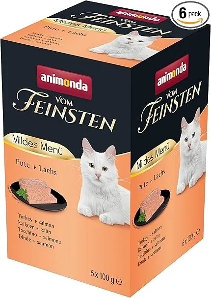 animonda vom Feinsten Mildes Menü Pute + Lachs (6x100g) ab 3,52 € inkl. Prime-Versand (statt 5,94 €)