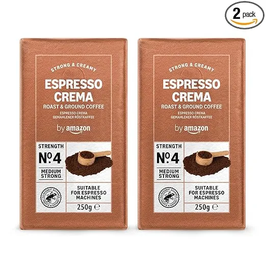 by Amazon Espresso Crema gemahlener Kaffee 8er Pack (8x250g) ab 13,62 € inkl. Prime-Versand