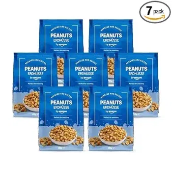 by Amazon Geröstete und gesalzene Erdnüsse 7er Pack (7x200ml) ab 6,54 € inkl. Prime-Versand