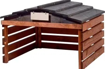 dobar® Mähroboter Garage aus Holz mit abnehmbarem Dach 785 x 74 x 525 cm – BraunSchwarz für 51,84 € inkl. Versand (statt 64,99 €)