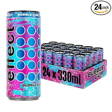 effect Energy Drink BUBBLE GUM – Tray mit 24 x 330 ml   ab 16,99 € inkl. Prime-Versand zzgl. Pfand (statt 23,00 €)