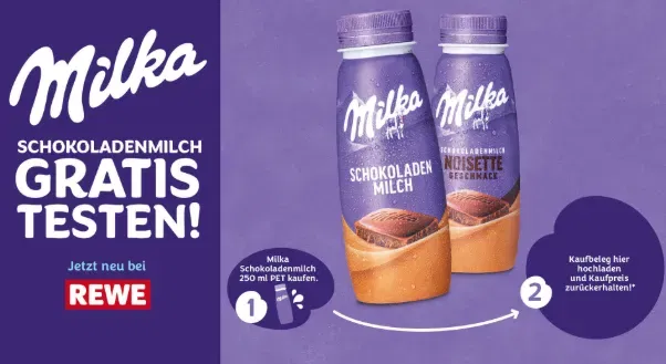 Gratis Testen Milka Schokoladenmilch [REWE – 16.000 Teilnahmen]