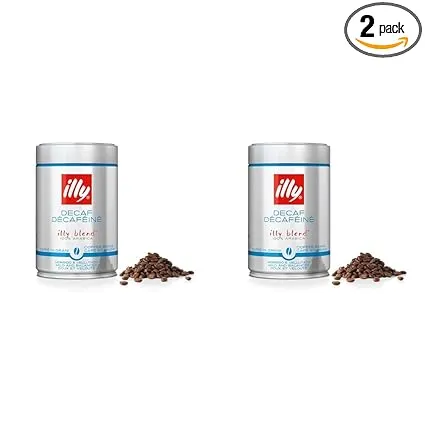 illy Kaffee Kaffeebohnen Entkoffeiniert – Dose zu 250 g (Packung mit 2) für 13,96 € inkl. Prime-Versand (statt 17,58 €)