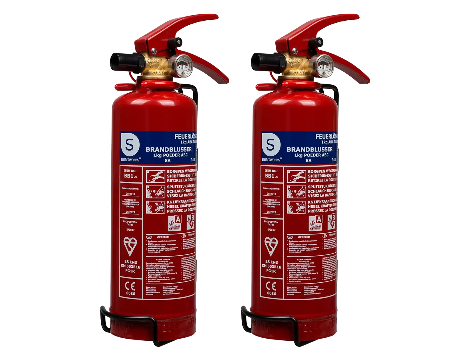 2X Smartwares Pulverlöscher 1KG für 38,90 € inkl. Versand (statt 52,00 €)