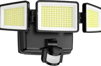 302 LED Strahler mit Bewegungsmelder Aussen (1500LM Batteriebetriebene Aussenlampe 6500K IP65 Wasserdichte) für 10,80 € inkl. Prime-Versand (statt 26,99 €)