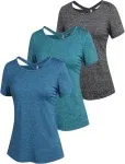 Adome Damen Kurzarm Sport T-Shirt 3Er Pack (5 Farbkombinationen, Gr. S Bis Gr. Xxl) Für 22,39 € Inkl. Prime-Versand