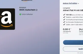 Starmobile SIM-Only Tarif: 100GB 5G + 300€ Amazon Gutschein für nur 24€/Monat