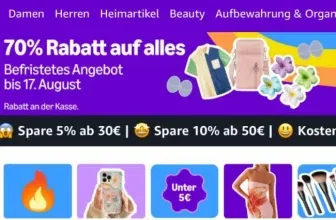 Amazon Haul: 70% auf alles im Warenkorb– nur in der App bis 17. August