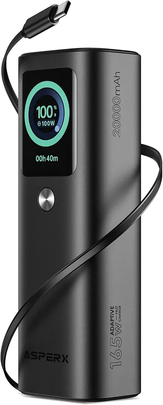 AsperX Power Bank 20000mAh (2x PD 100W Alulegierung USB-C Schnellladung) für 49,99 € inkl. Versand (statt 79,99 €)