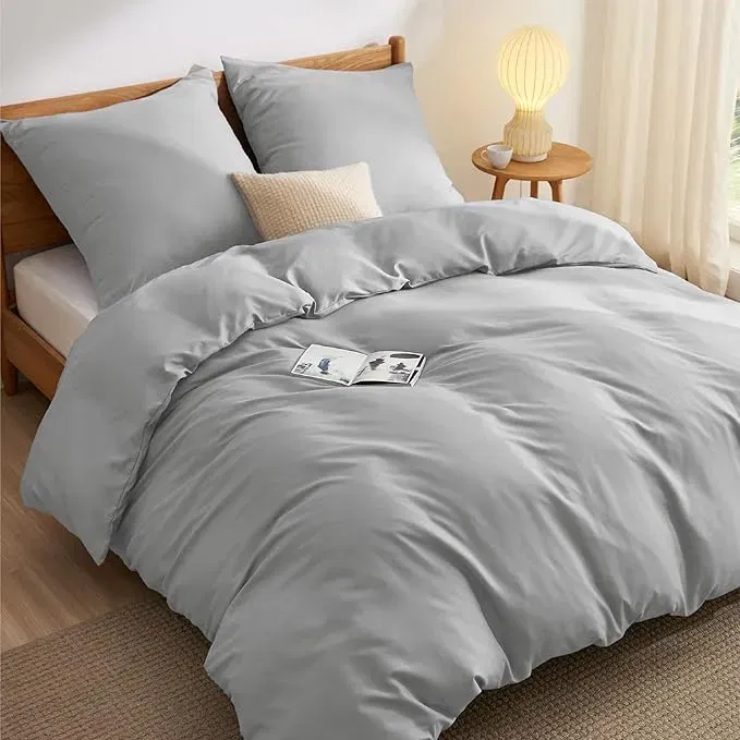 BEDSURE Bettwäsche 200×200 SIlbergrau (1 Bettbezug 200×200 cm + 2 Kissenbezüge 80X80 cm ÖKO-TEX) für 14,27 € inkl. Prime-Versand (statt 28,00 €)