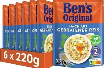 BEN'S ORIGINAL Express Gebratener Reis 6er Pack (6 x 220 g) ab 8,99 € inkl. Prime-Versand